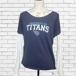 Women's Navy Titans Long Sleeve Top